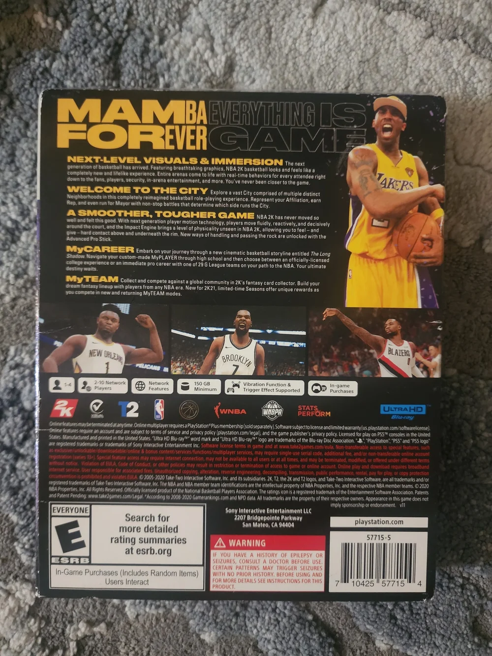 NEW NBA 2K21 Mamba Forever Edition PS5 Kobe Bryant